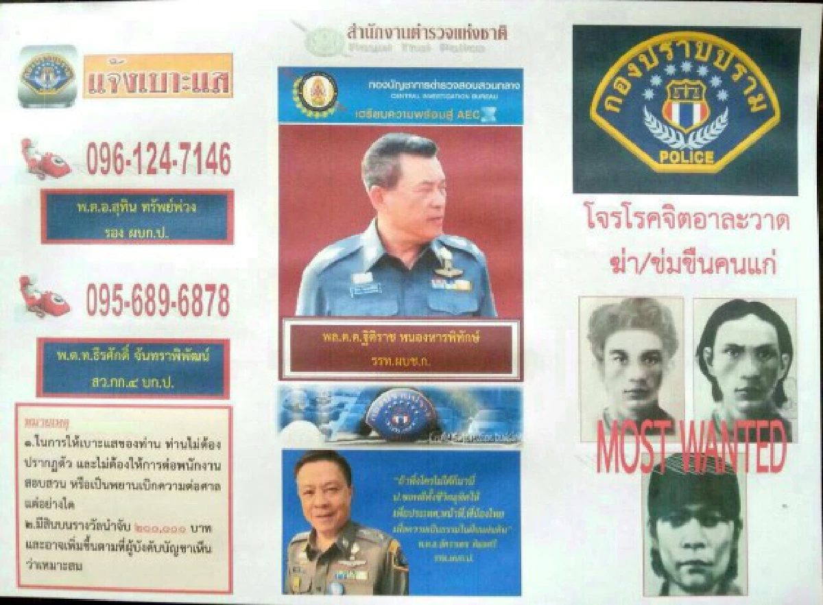 ตร.ให้คนร้ายข่มขืนหญิงชราเป็น "Most Wanted"