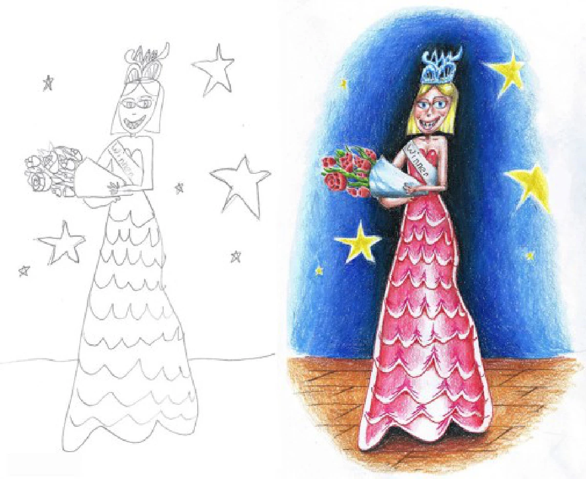 เมื่อคุณพ่อคนเก่ง นำรูปวาดของลูกๆมาลงสี (ชมภาพ)