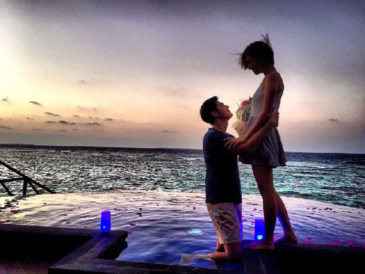 หวานได้อีก!"แมน"ขอ"เกล"แต่งงานริมทะเลมัลดีฟส์