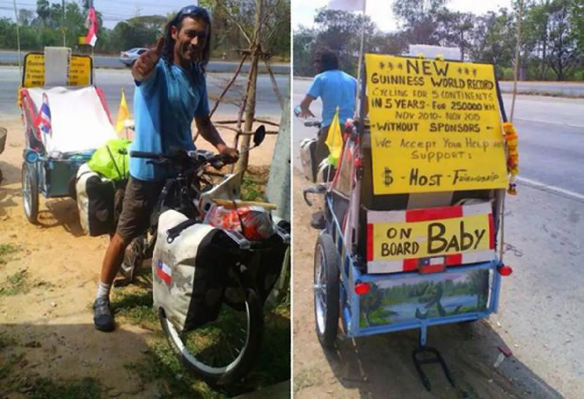 Around-the-world bicyclist hit & killed by truck
