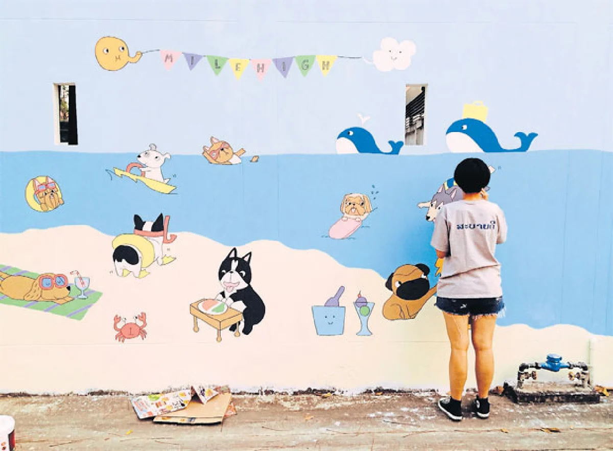 ขีดเขียนลายเส้นและน้องหมา