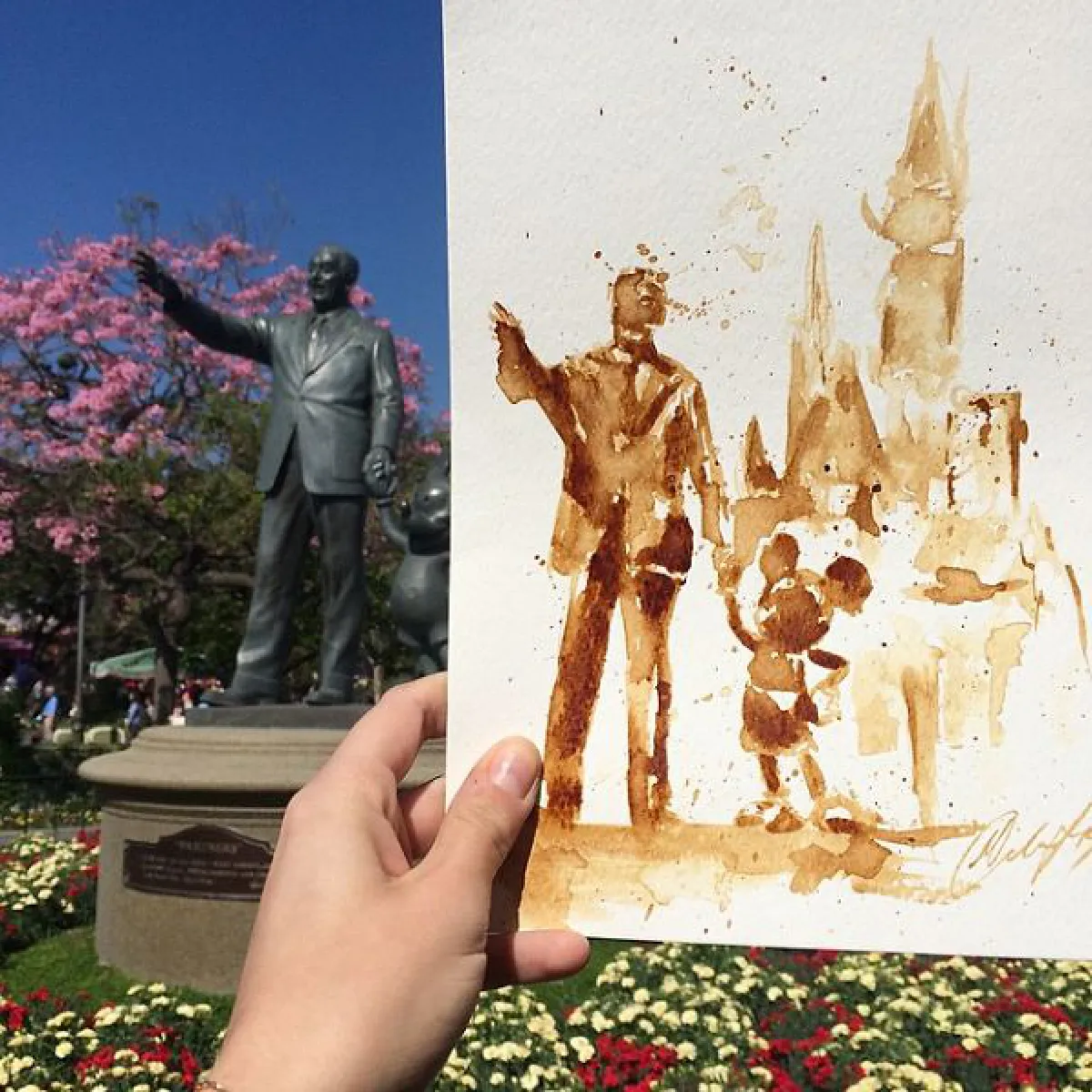 ชมภาพศิลปะสุดบรรเจิด รังสรรค์ผลงานด้วย'กาแฟ'