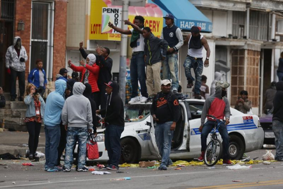 Riots in Baltimore over alleged police brutality against blacks