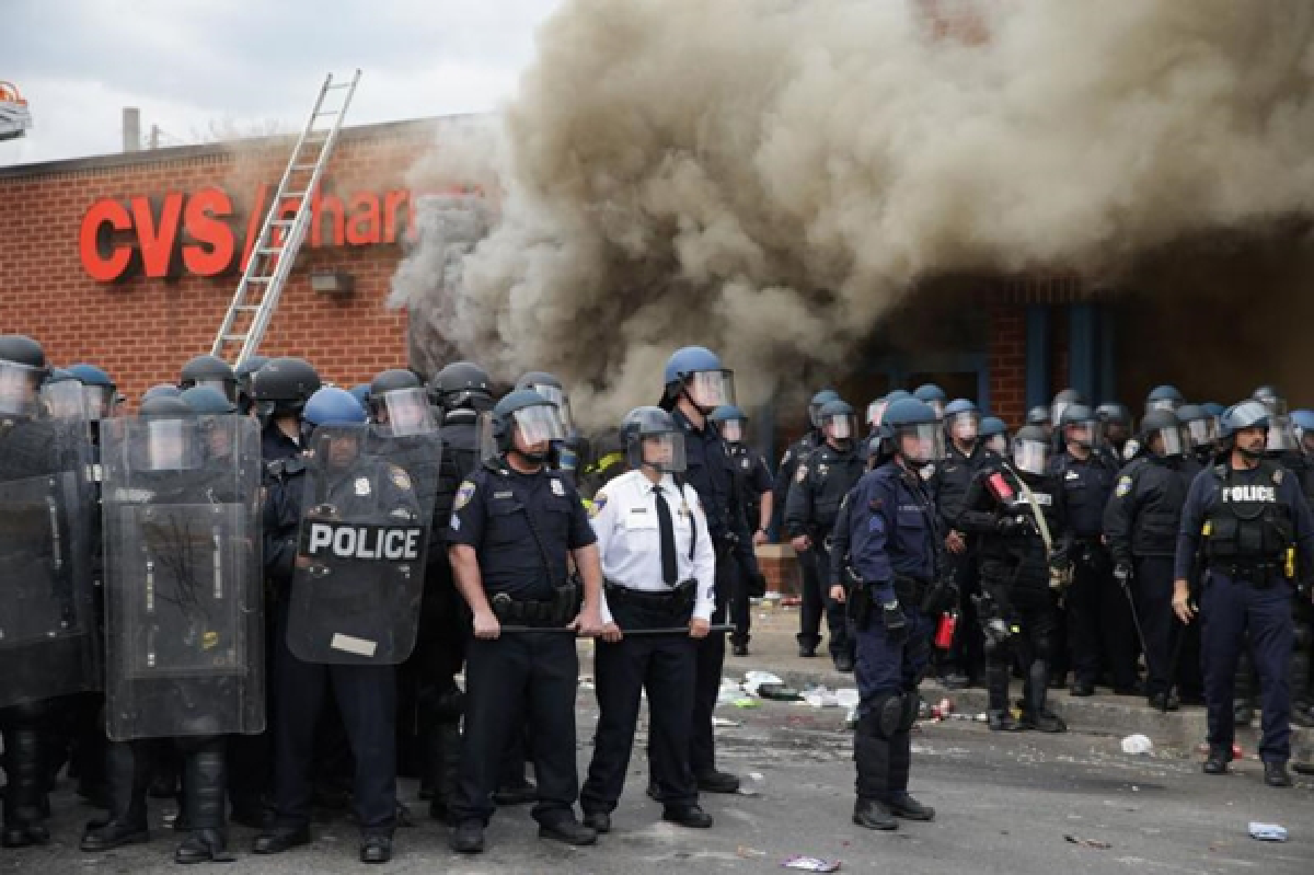 Riots in Baltimore over alleged police brutality against blacks