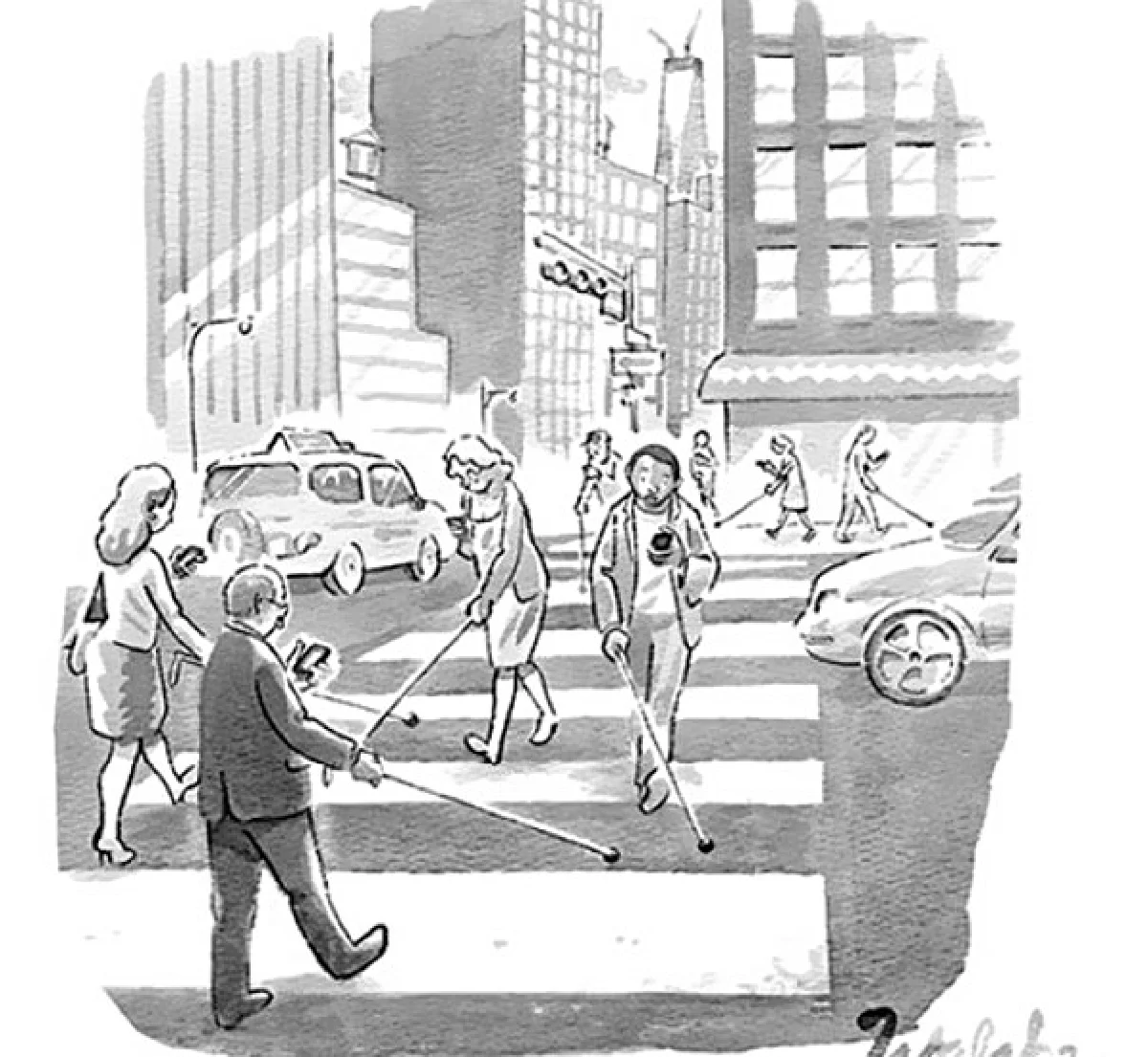 14ภาพการ์ตูนจิกกัดสังคมก้มหน้า