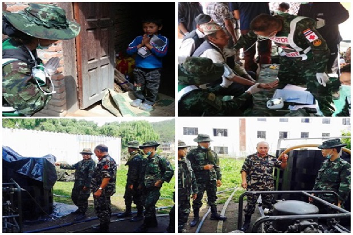ทหารไทยติดตั้งประปาสนามผลิตน้ำสะอาด-ออกรักษาชาวเนปาล ทหารไทยติดตั้งประปาสนามผลิตน้ำสะอาด-ออกรักษาชาวเนปาล