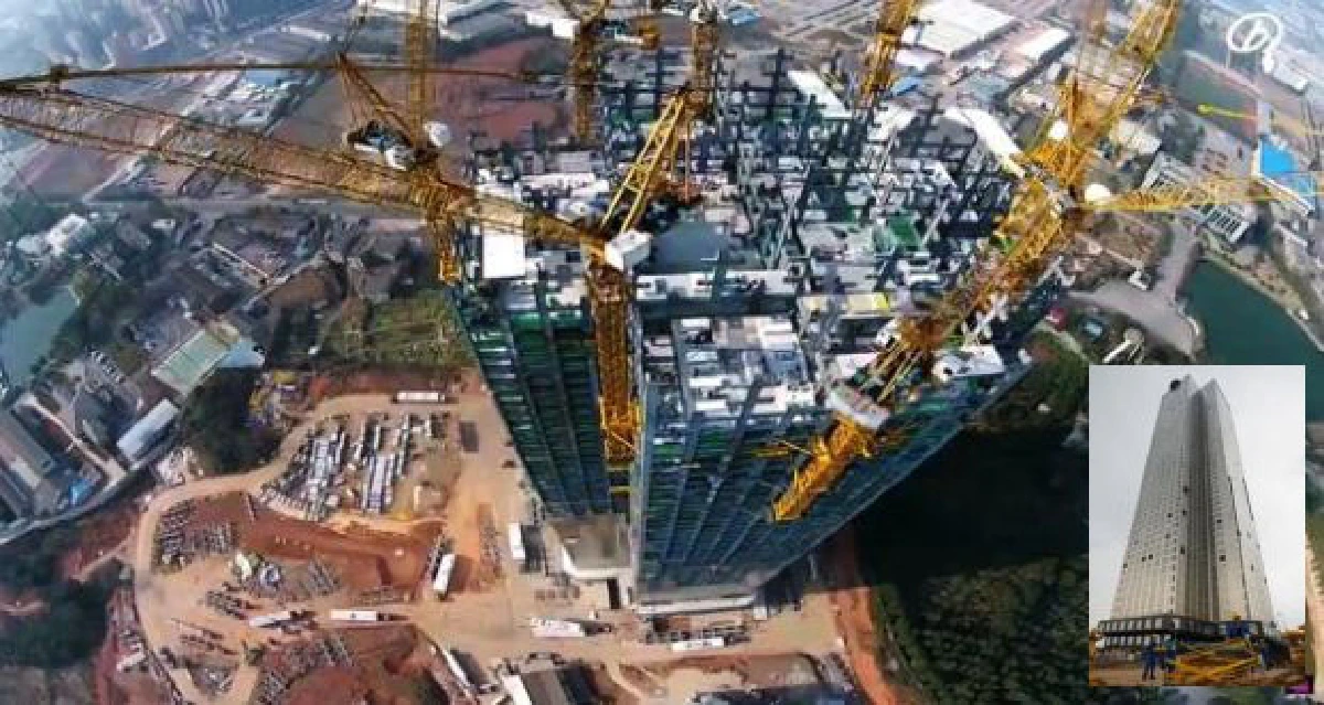 Chinese skyscraper: 57 floors in 19 days (time-lapse video)