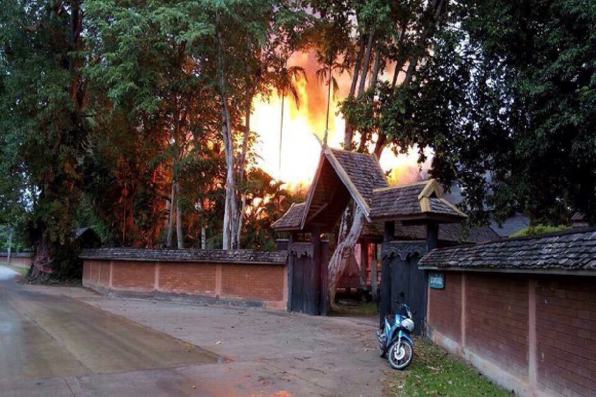 เพลิงไหม้อาคารไม้ในไร่แม่ฟ้าหลวง เพลิงไหม้อาคารไม้ในไร่แม่ฟ้าหลวง