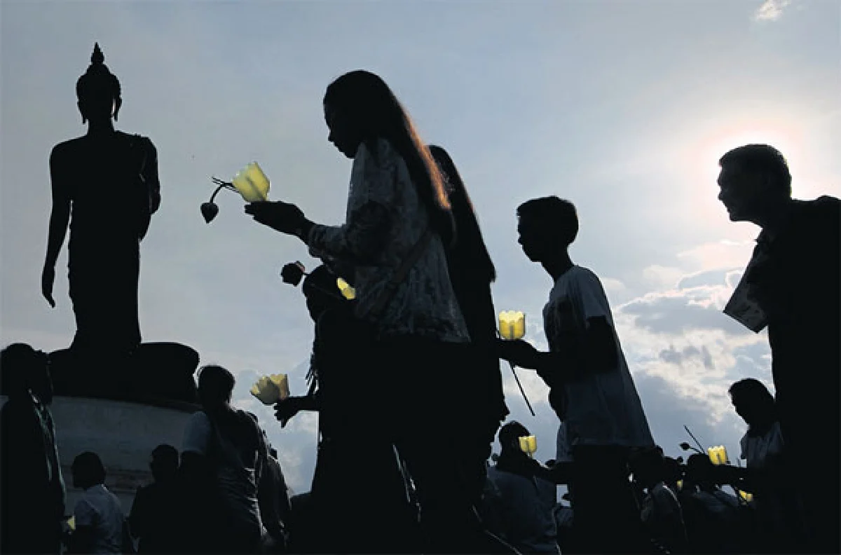 ผู้คน เทศกาลที่พุทธมณฑล