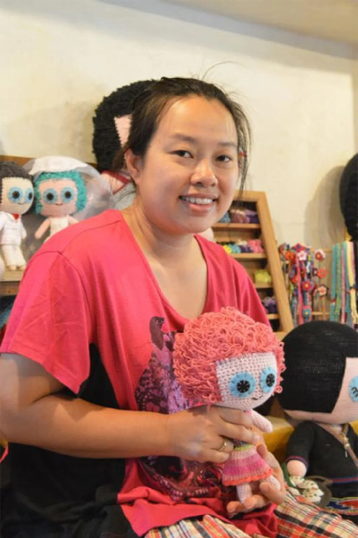 ตุ๊กตาผ้าถัก...บ้านถักทอ ของฝากจากพะเยา