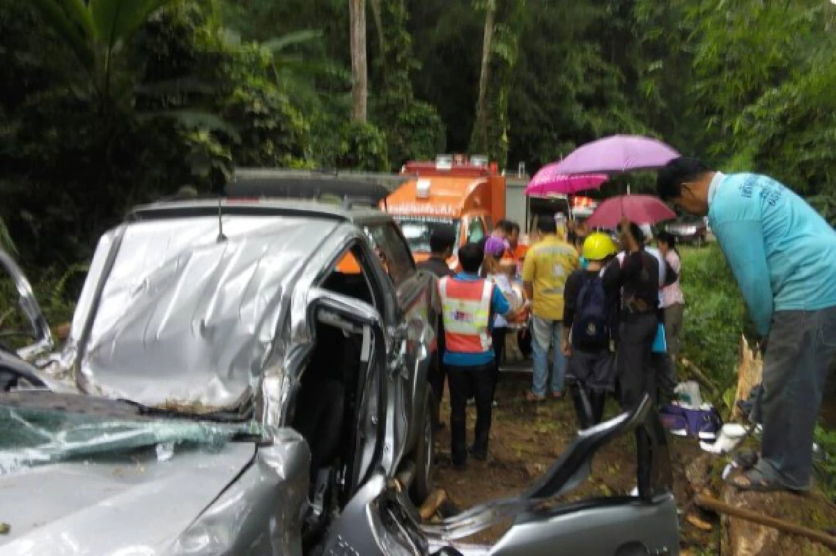 ต้นไม้ใหญ่ล้มทับรถคณะเกษตรจังหวัดเสียชีวิต1ราย