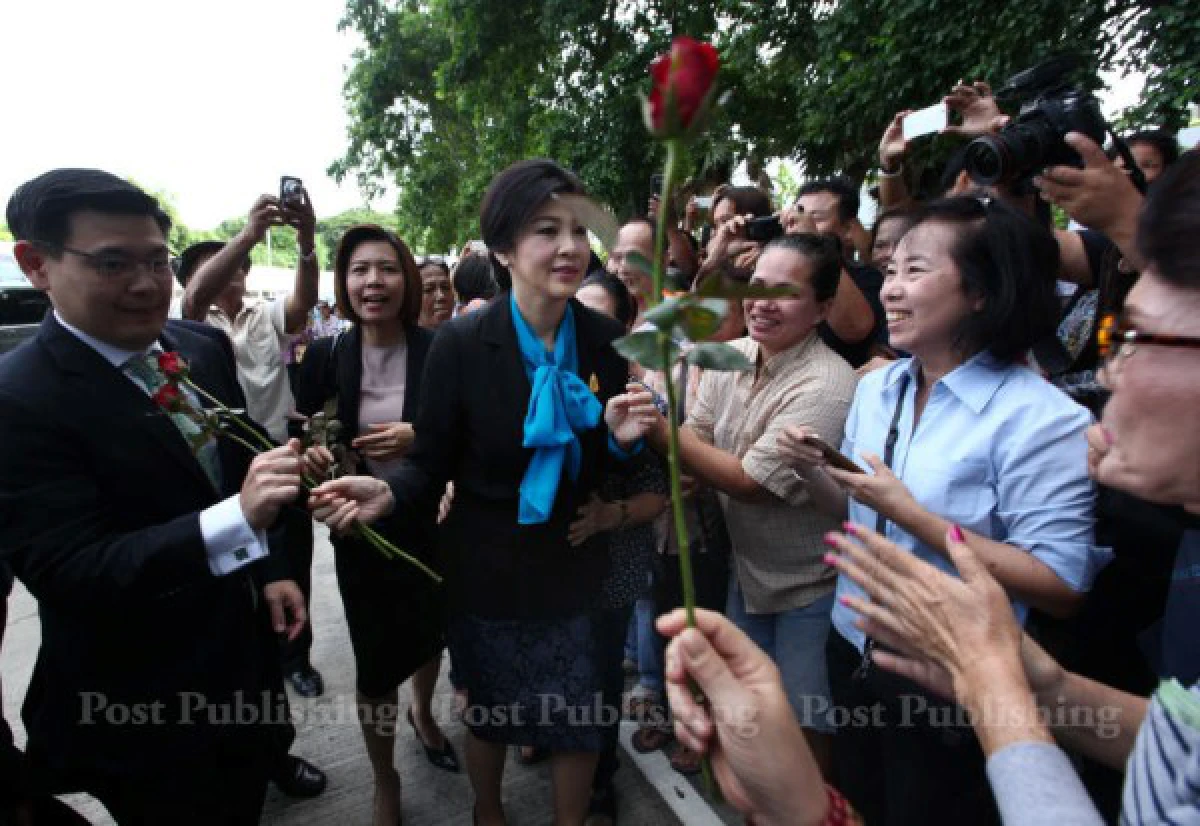 "ยิ่งลักษณ์" ขึ้นศาลมั่นใจหลักฐานสู้คดีจำนำข้าว
