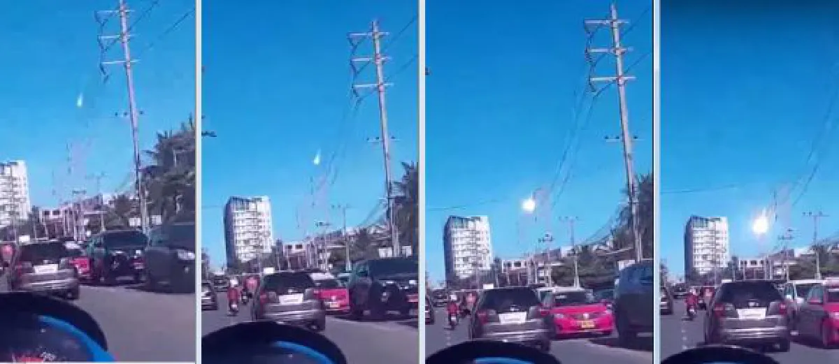 Fireball over Bangkok sky