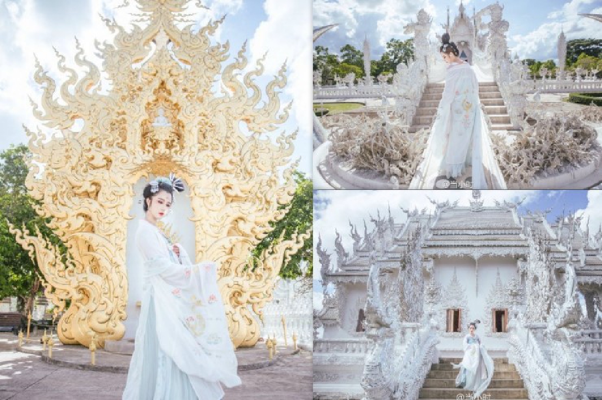 แชร์สนั่น!สาวจีนสวมชุดคล้ายเทพธิดา ถ่ายแบบที่วัดร่องขุ่น ..งามแท้! (ชมภาพ) แชร์สนั่น!สาวจีนสวมชุดคล้ายเทพธิดา ถ่ายแบบที่วัดร่องขุ่น ..งามแท้! (ชมภาพ)