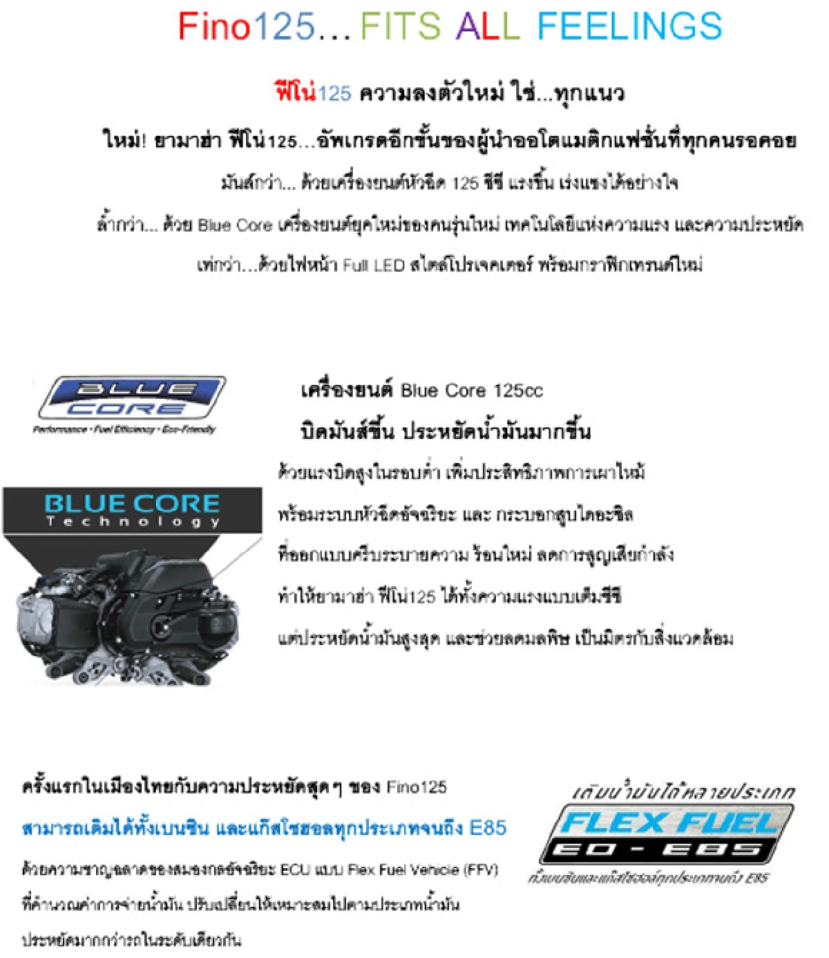ยามาฮ่า ฟีโน่125 ความลงตัวใหม่...ใช่ทุกแนว FITS ALL FEELINGS