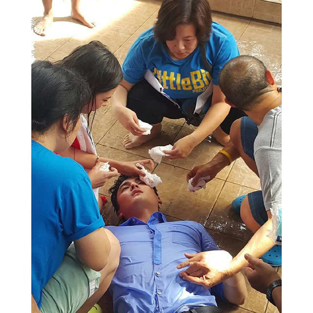 ธันวา สุริยจักร ผิดคิว!ลื่นล้มหัวฟาดกลางกองถ่าย