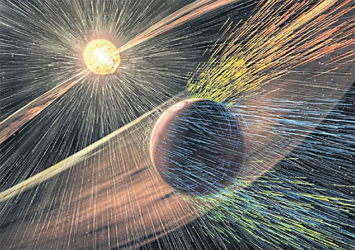 ลมสุริยะกับบรรยากาศ ของดาวอังคาร