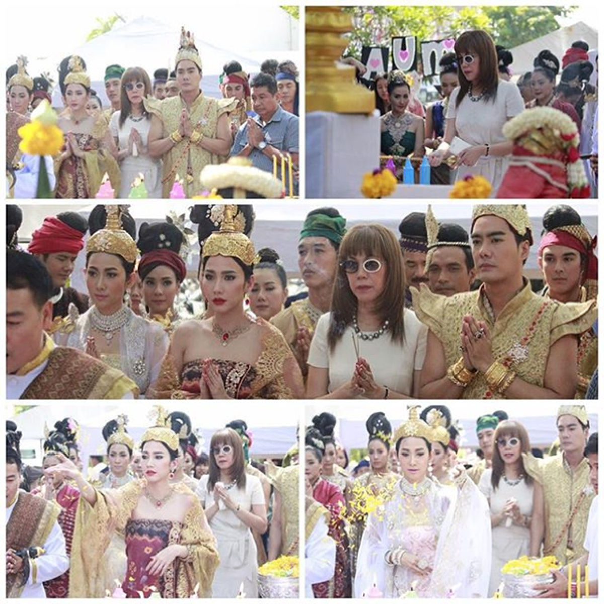 สวยทรงพลัง! อั้ม พัชราภา จัดเต็มบวงสรวงละคร"เพลิงพระนาง"