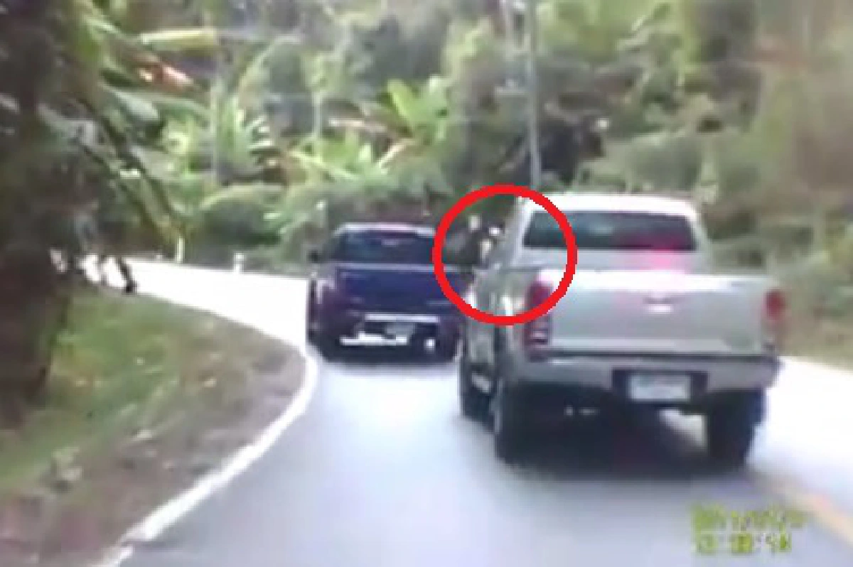 คลิปอุทาหรณ์กระบะเเซงทางโค้งทำ จักรยานยนต์เลนสวนคว่ำ