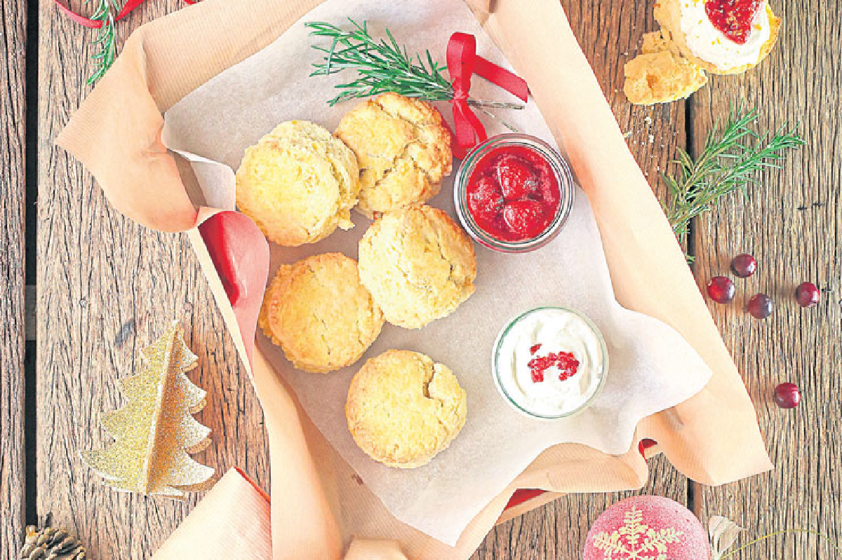 Festive Holiday Grand Marnier Cream Scone Festive Holiday Grand Marnier Cream Scone