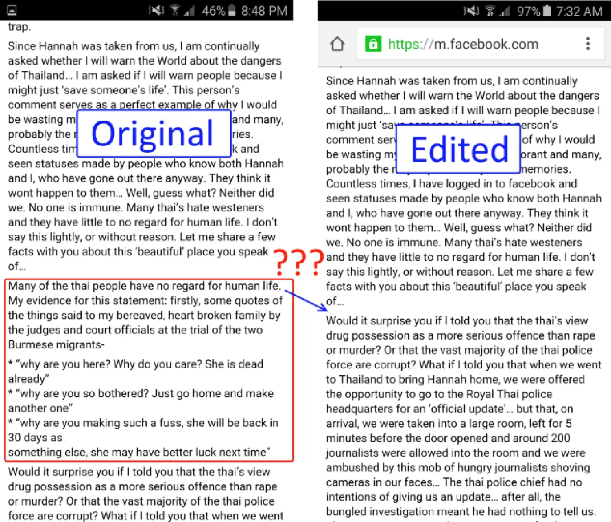 คำต่อคำ! พี่สาวเหยื่อเกาะเต่าโพสต์แฉ "เมืองไทยไม่สวยงามอย่างที่คิด!"