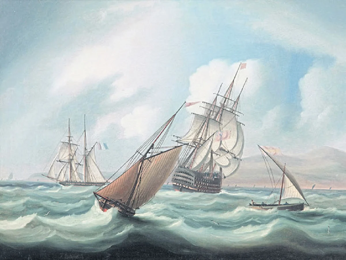 ภาพวาดเรือใบ ใครจะล้ำกว่า เจมส์ เอ็ดเวิร์ด บัทเทอร์เวิร์ท