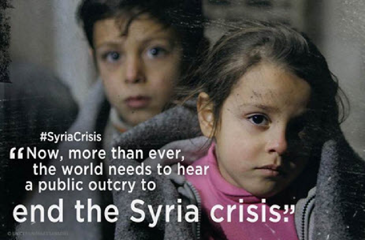 "ยูนิเซฟ" เชิญชวนติด Hashtag #SyriaCrisis เรียกร้องยุติความขัดแย้งในซีเรีย "ยูนิเซฟ" เชิญชวนติด Hashtag #SyriaCrisis เรียกร้องยุติความขัดแย้งในซีเรีย