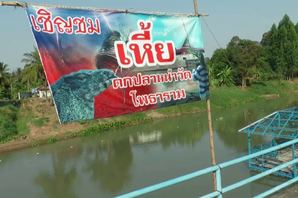 วัดดังชัยนาทติดป้ายประจานเดือด! คนลอบตกปลาเขตอภัยทาน