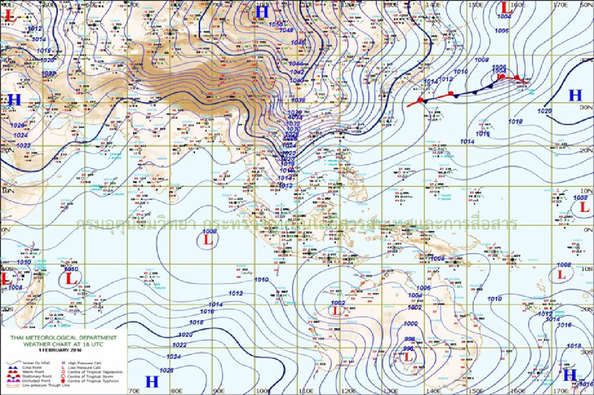 ไทยตอนบนฝนบางแห่งอุณหภูมิลด3-5องศา ไทยตอนบนฝนบางแห่งอุณหภูมิลด3-5องศา