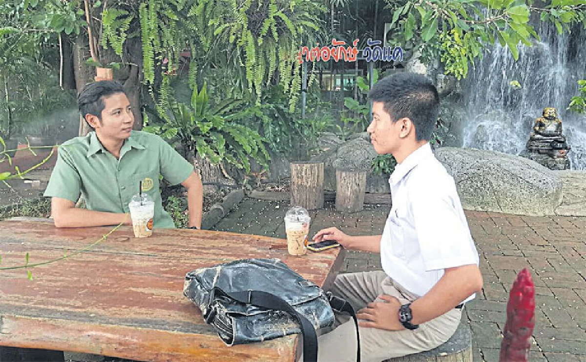 ดื่มกาแฟต่อบุญที่วัดแค ทำบุญทำกุศลสร้างหอสวดมนต์