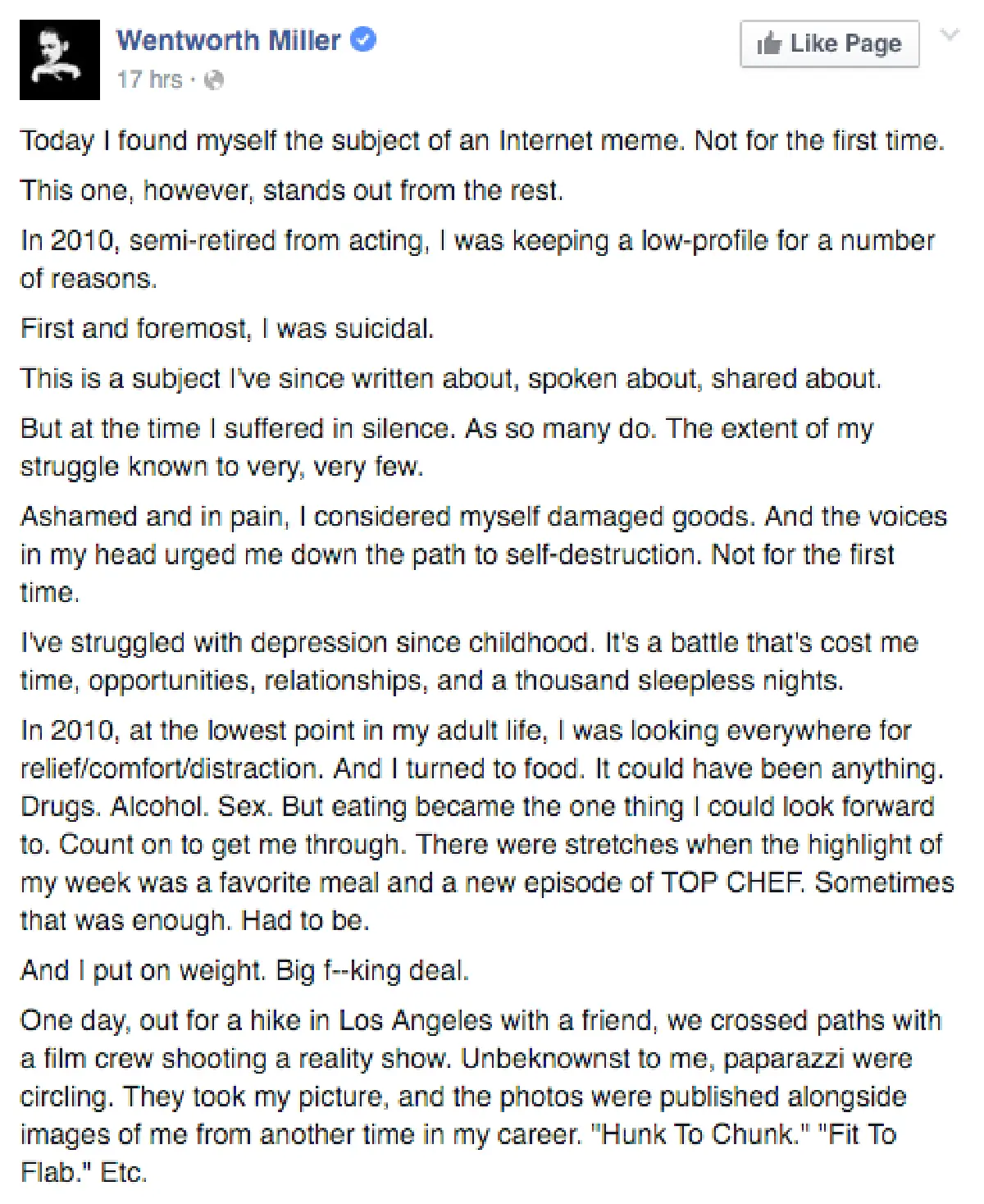 เวนท์เวิร์ธ มิลเลอร์ รับนอยด์! ถูกมีมล้อเลียนหุ่นเผละ