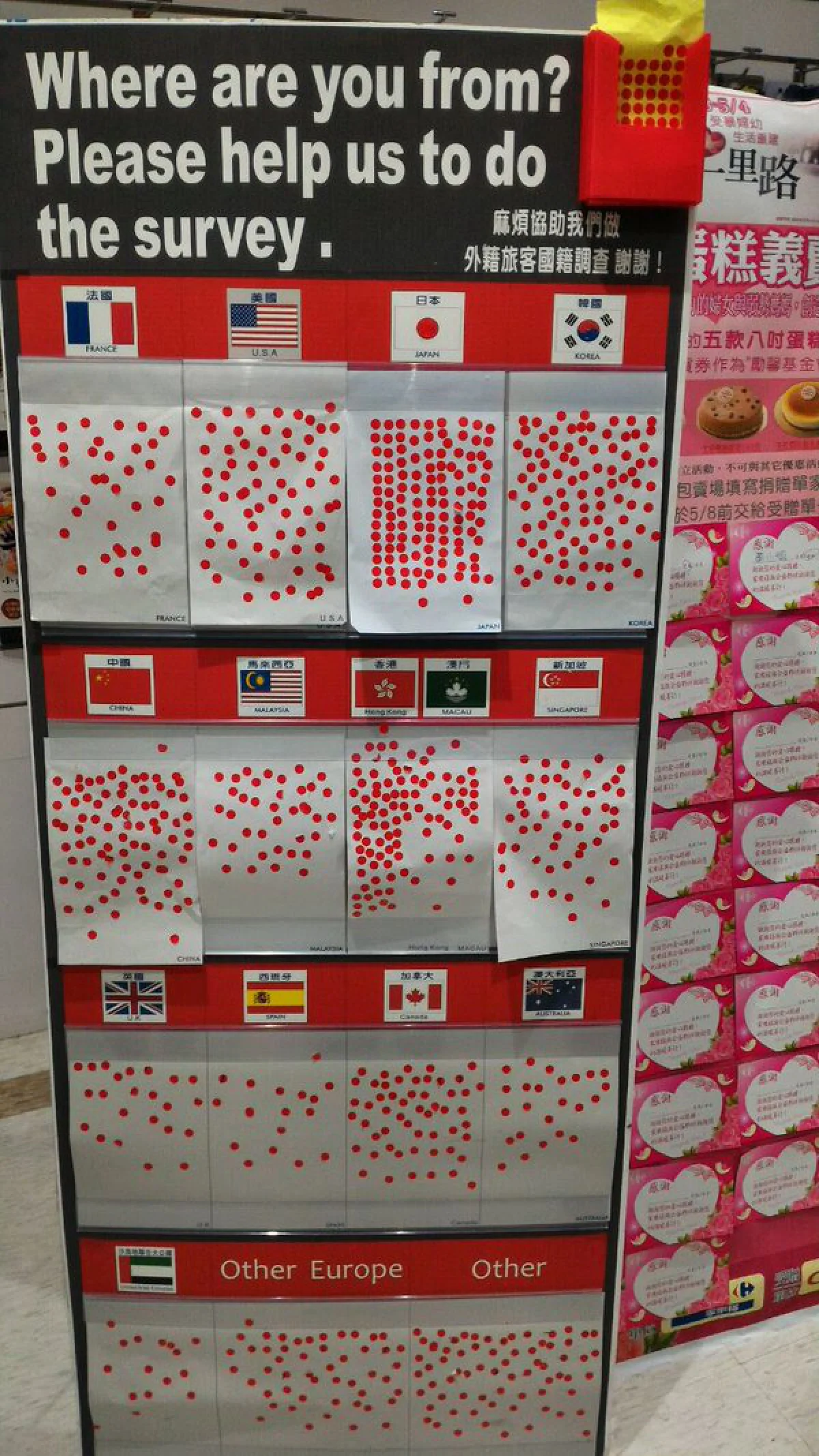 สุดยอดแห่งระเบียบ! ชาวญี่ปุ่นแปะสติ๊กเกอร์เรียงแถวแสดงตัวเข้าร่วมงาน