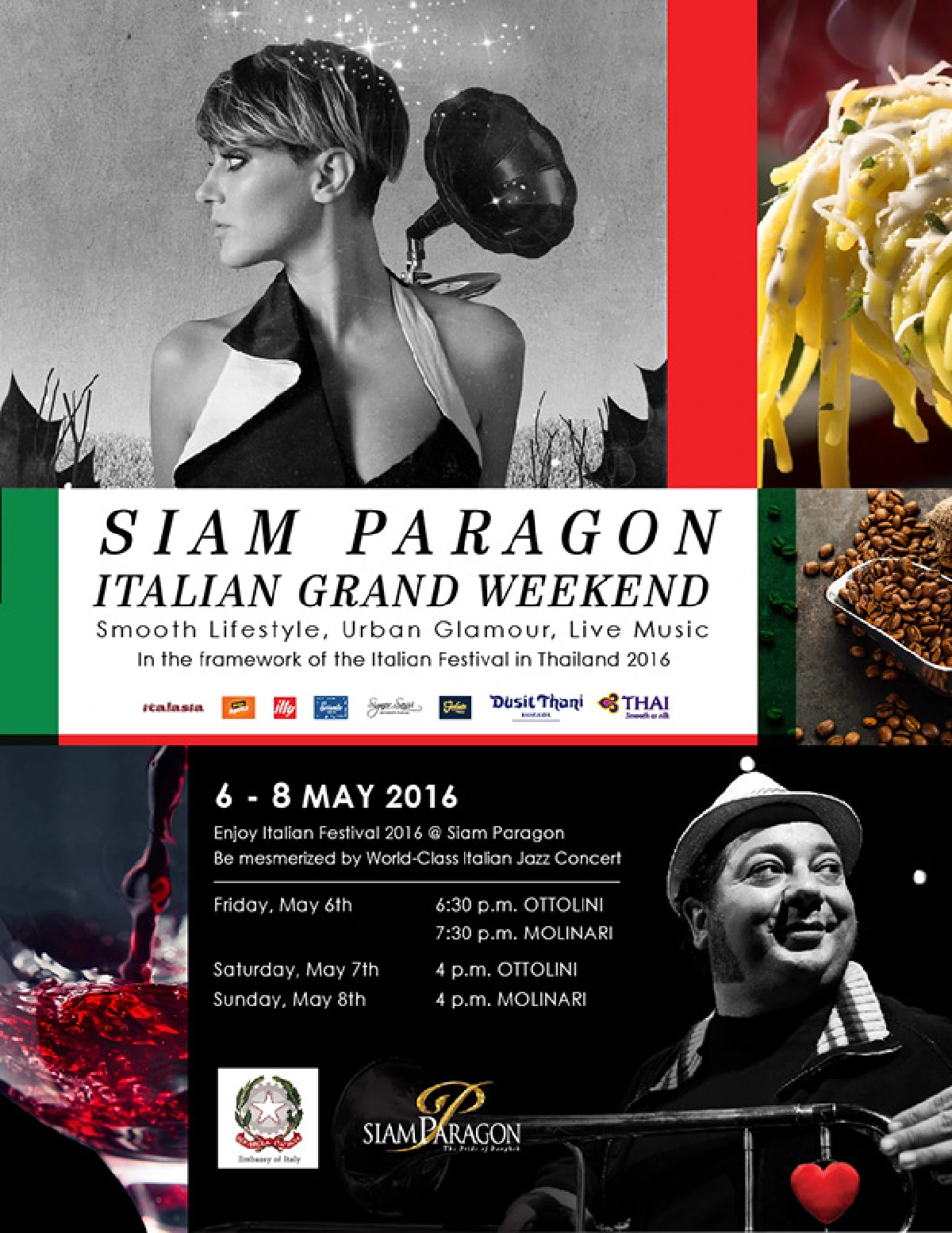 ศูนย์การค้า สยามพารากอน ร่วมกับสถานเอกอัครราชทูตอิตาลีประจำประเทศไทย จัดงาน   Siam Paragon Italian Grand Weekend