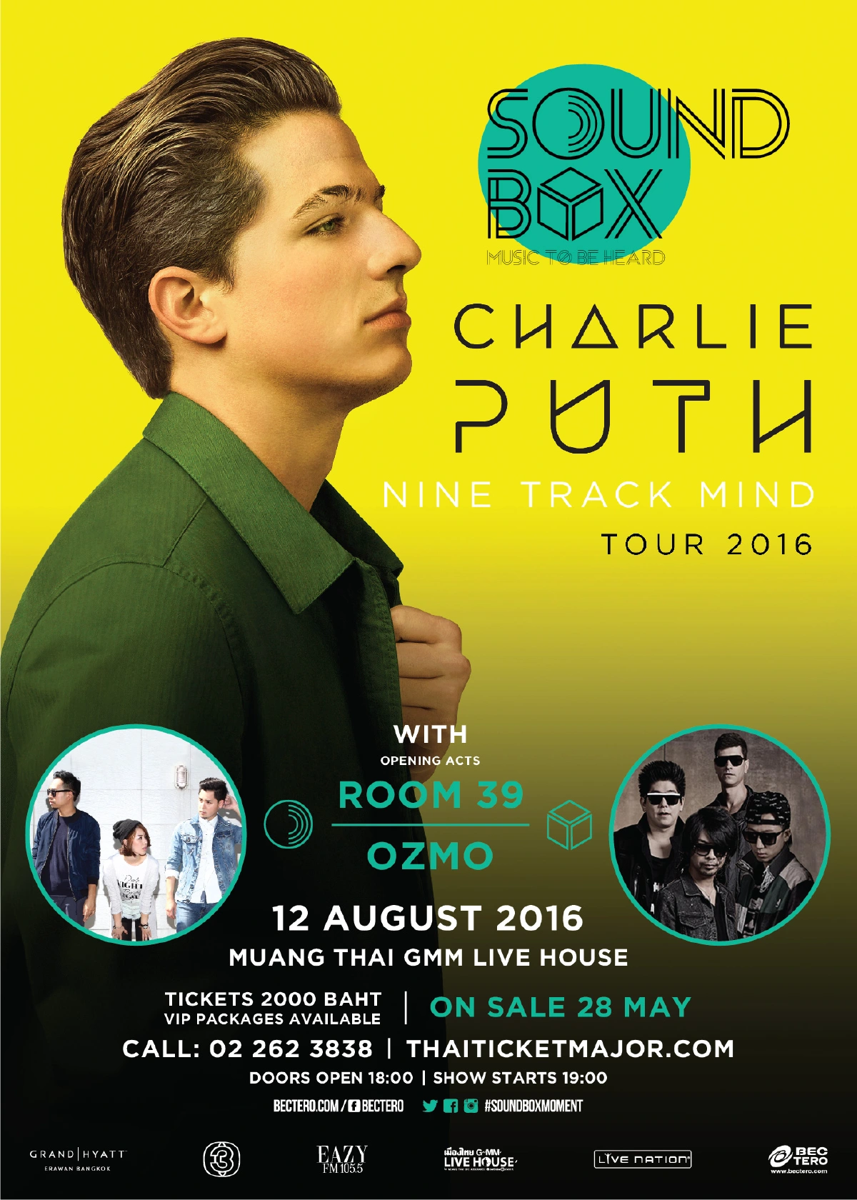 หนุ่มหล่อเสียงดี ชาร์ลี พุท เตรียมเปิดคอนเสิร์ตในไทย12 ส.ค.นี้