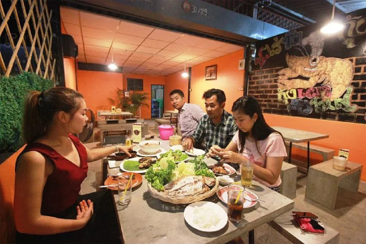 ป.ไร่ขิง กุ้งเผา ตัวโตสด..น้ำจิ้มรสเด็ด