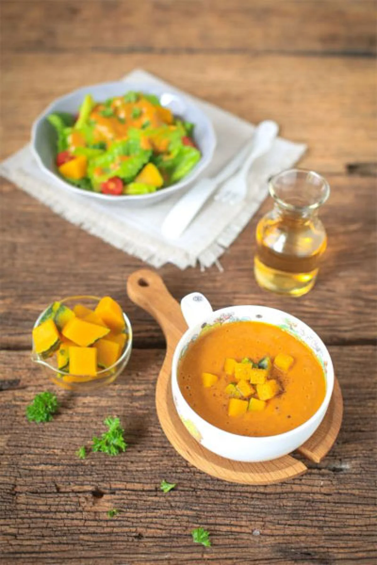 A Well Dressed Bowl Kabocha Dressing น้ำสลัดอร่อยเข้มข้น ให้แคลอรีที่น้อยกว่าน้ำสลัดชนิดครีมข้น