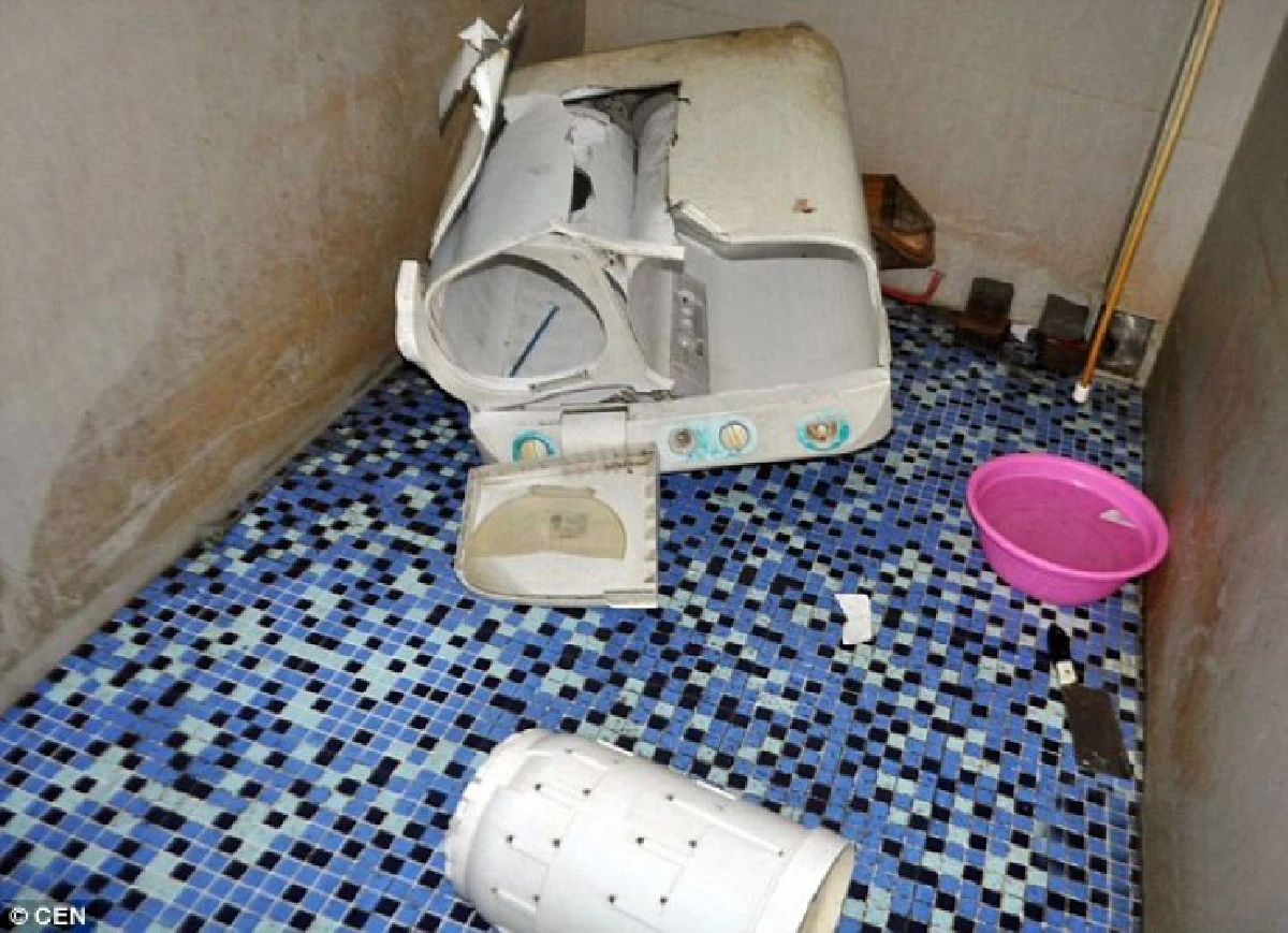 ซะงั้น!หนุ่มจีนหัวติดเครื่องซักผ้า หลังพยายามมุดซ่อมเอง