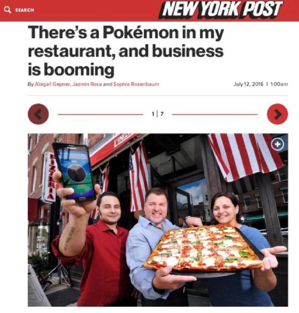 ธุรกิจมะกันหัวไว! ใช้ "โปเกมอน โก" ดูดลูกค้าเข้าร้าน