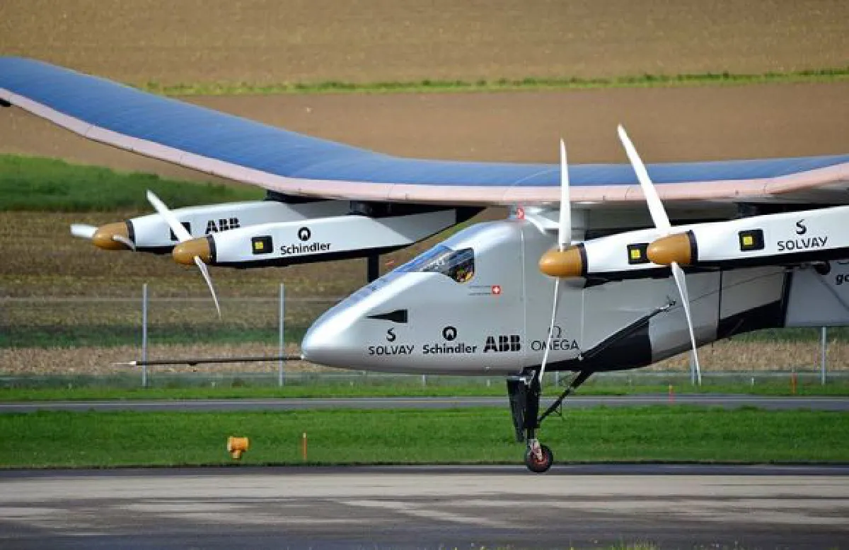 Solar plane completes epic round-the-world trip