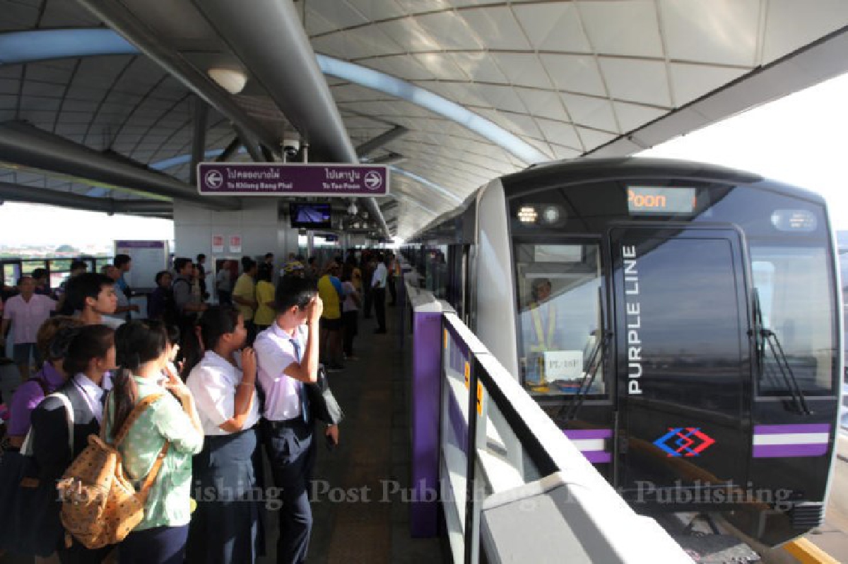 คาดรถไฟฟ้าสีม่วงเตาปูน-บางใหญ่คนใช้ชม.ละ2,000ในเวลาเร่งด่วน คาดรถไฟฟ้าสีม่วงเตาปูน-บางใหญ่คนใช้ชม.ละ2,000ในเวลาเร่งด่วน