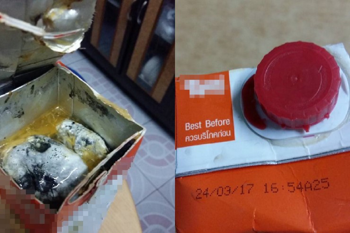 สุดแหวะ!สาวโวยซื้อน้ำผลไม้กล่องเจอเชื้อราลอยฟ่อง สุดแหวะ!สาวโวยซื้อน้ำผลไม้กล่องเจอเชื้อราลอยฟ่อง