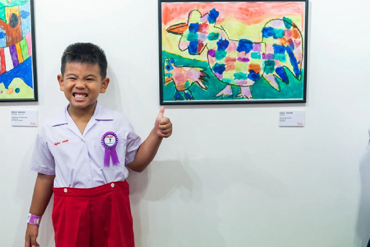 ศิลปินไทยรุ่นจิ๋วโชว์แจ๋ว งานศิลปะเด็กนานาชาติ ประเทศญี่ปุ่น