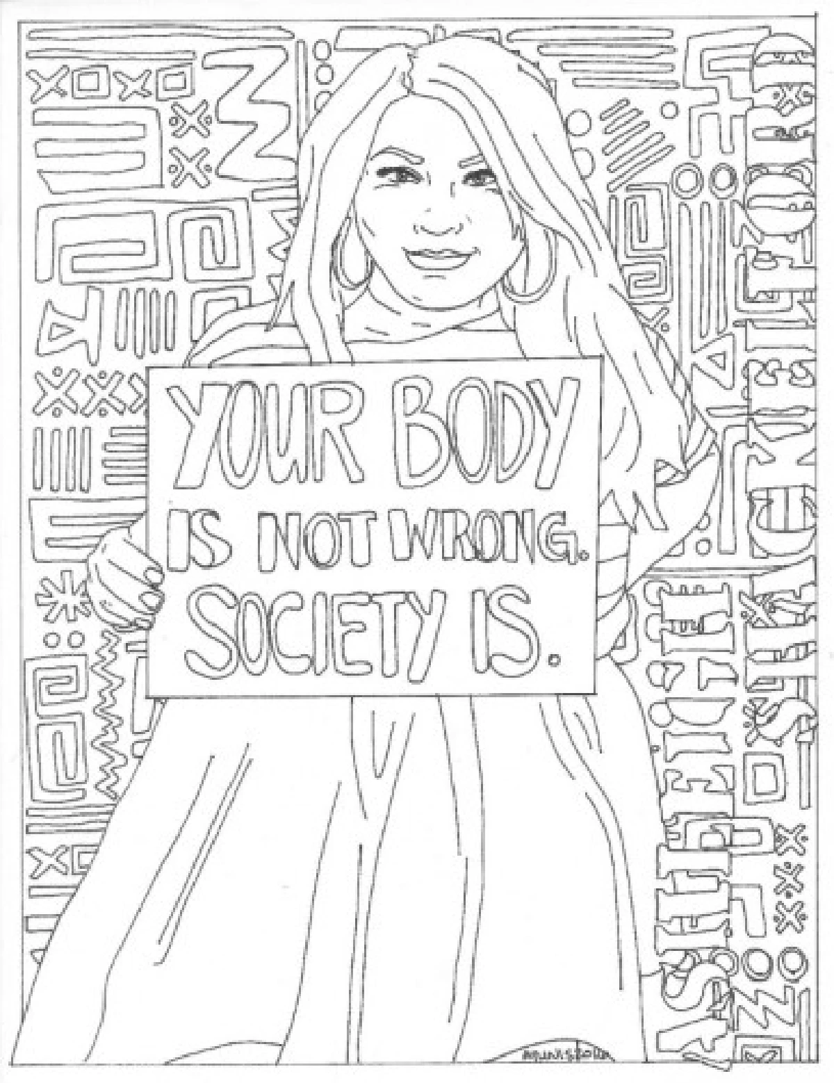 สมุดภาพระบายสีที่จะทำให้คุณรักรูปร่างของตัวเอง