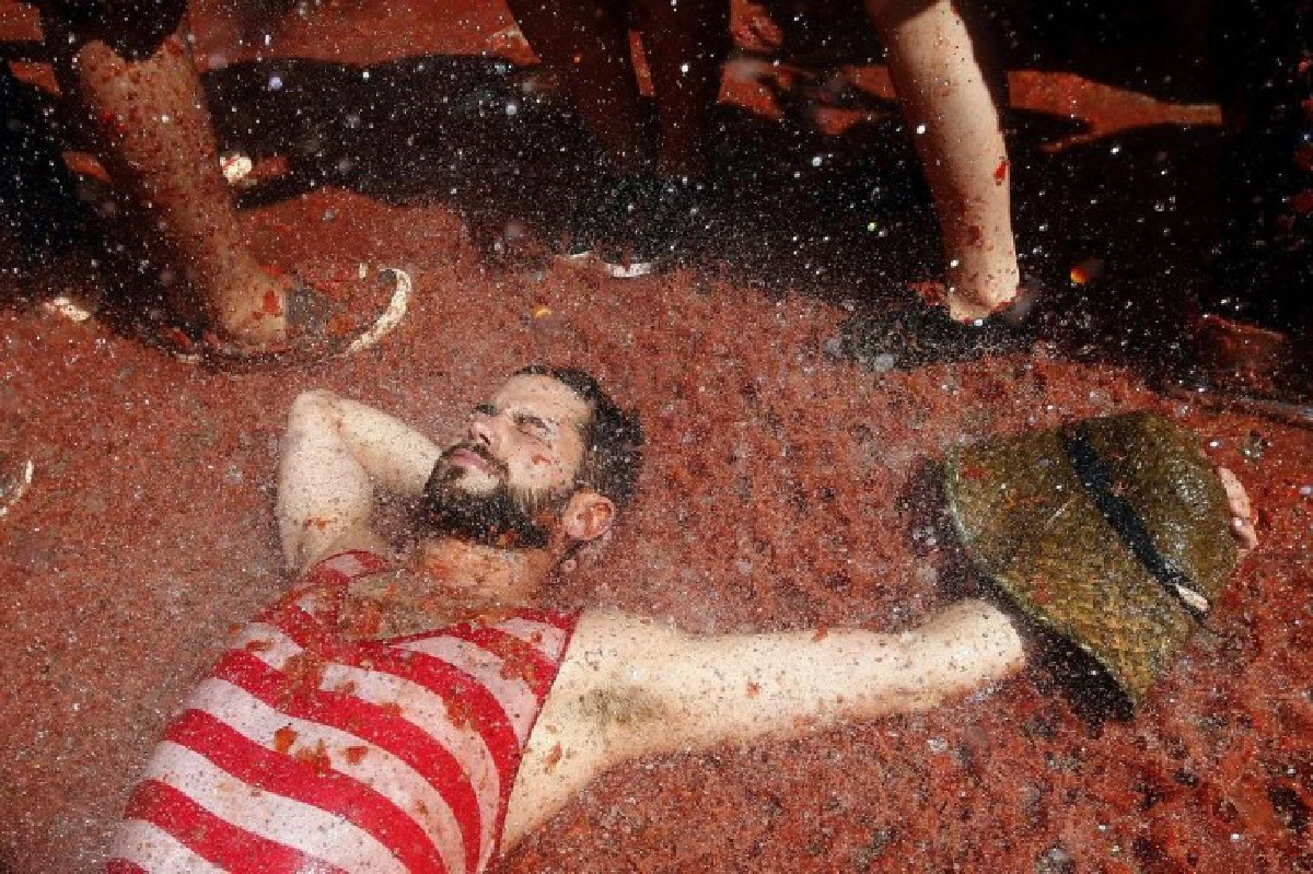 ชมภาพบรรยากาศเทศกาลปามะเขือเทศในสเปน