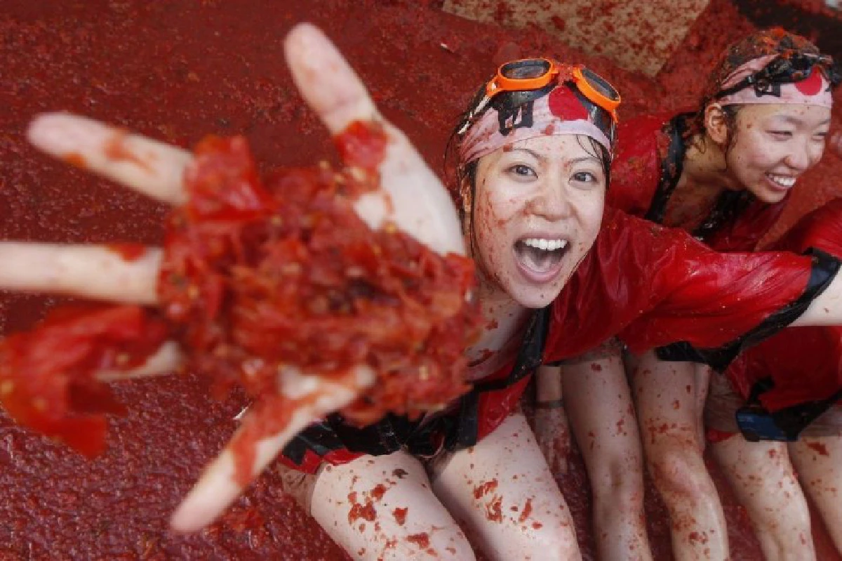 ชมภาพบรรยากาศเทศกาลปามะเขือเทศในสเปน