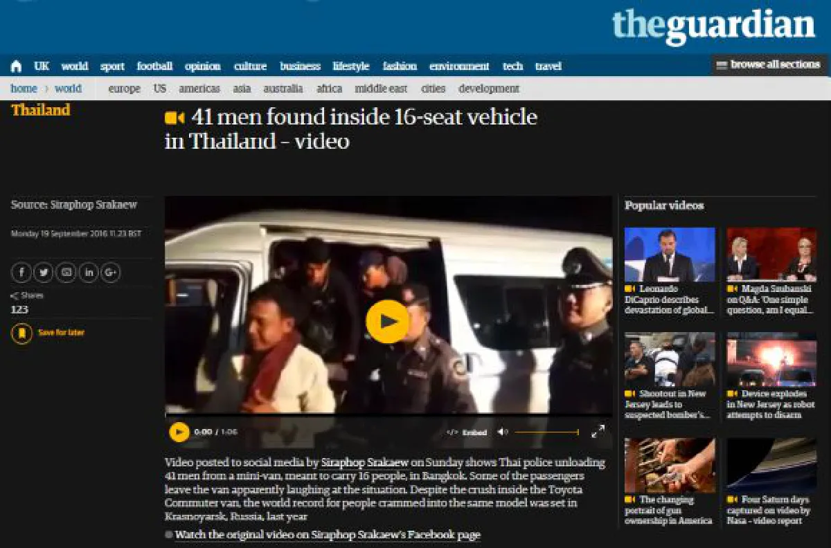 41 men in a van: New world record?