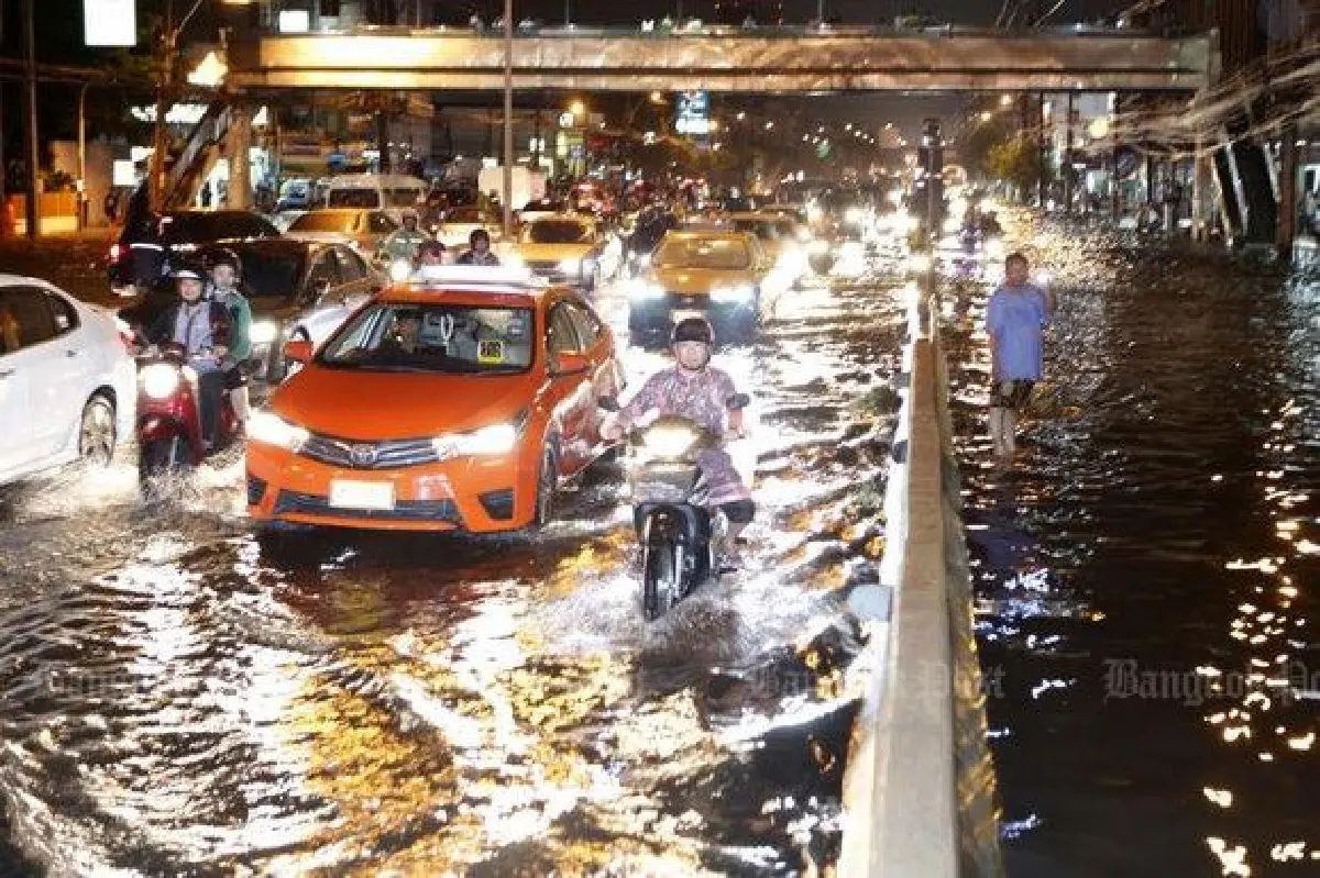 Bangkok's flood defences losing battle with heavy rain