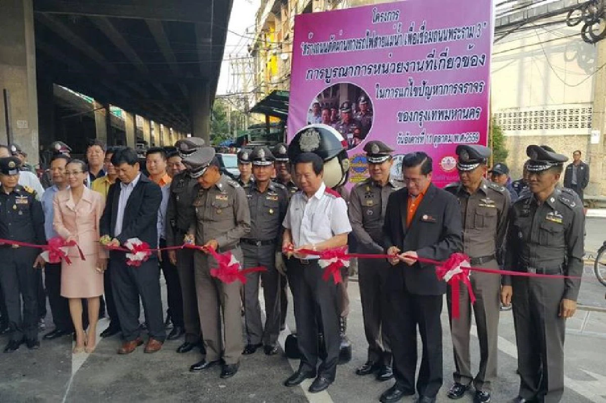 รฟท.เปิดถนนตัดผ่านทางรถไฟสายแม่น้ำช่วงพระราม3แก้ปัญหาจราจร
