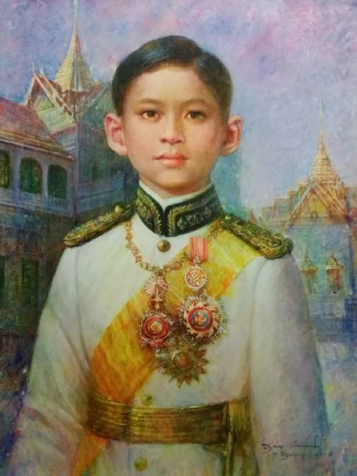 ชื่นชม!จิตรกรรมภาพเหมือนในหลวงรัชกาลที่9ของศิลปินดัง"สุรเดช แก้วท่าไม้"