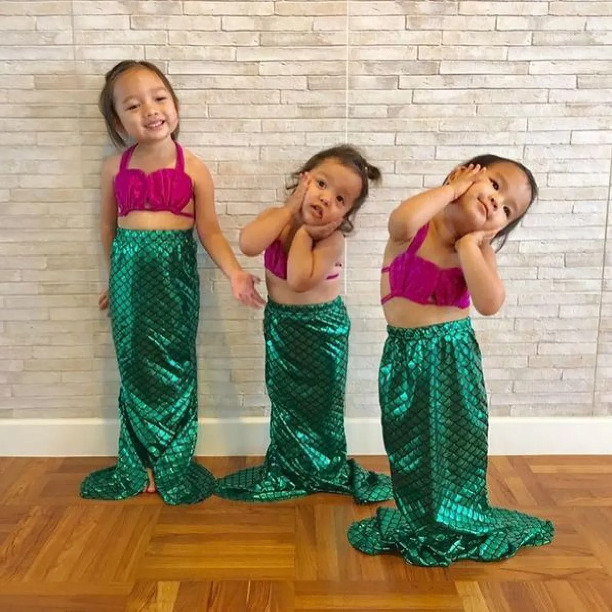 น่ารักอะ! สงกรานต์ แซวสเต็ปการโพสของ น้องปีใหม่ ในชุดนางเงือก